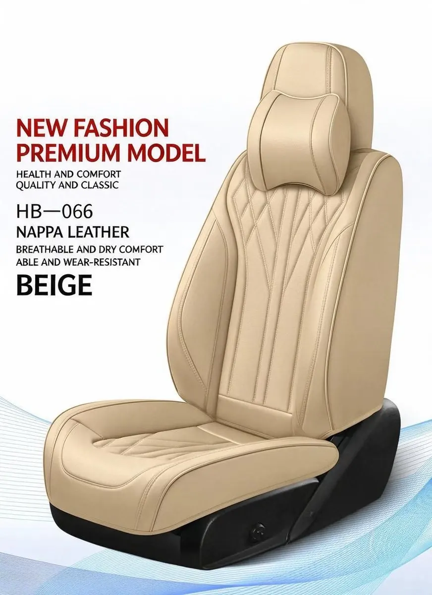 Fundes de seient de cotxe de pell nappa conjunt de cobertura completa per a vehicles de 5 seients