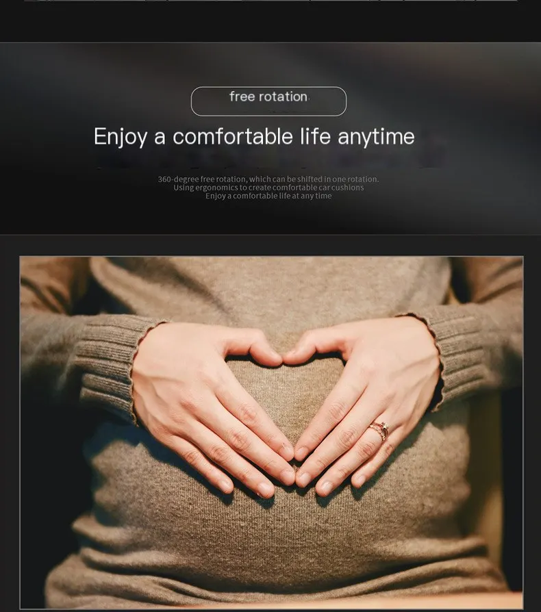 汽车内饰360旋转汽车坐垫老人孕妇四季通用车载多功能移动座椅垫-11