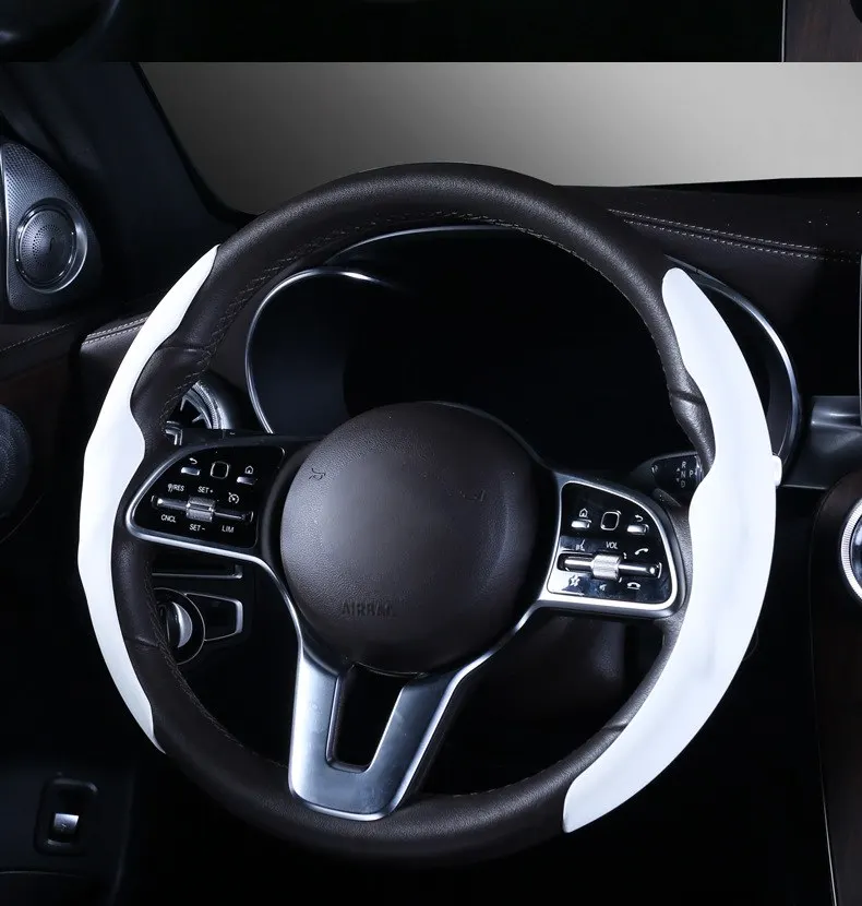 Funda de volante líquida de alta gama para automóvil, resistente al desgaste y antideslizante, apta para todas las estaciones, cubierta de volante para coche.-26