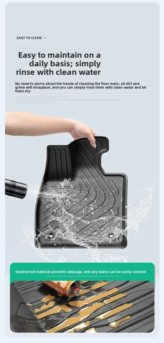 Tapis de sol de voiture en TPE, ajustement personnalisé, tapis de coffre imperméable pour SUV et berline-7