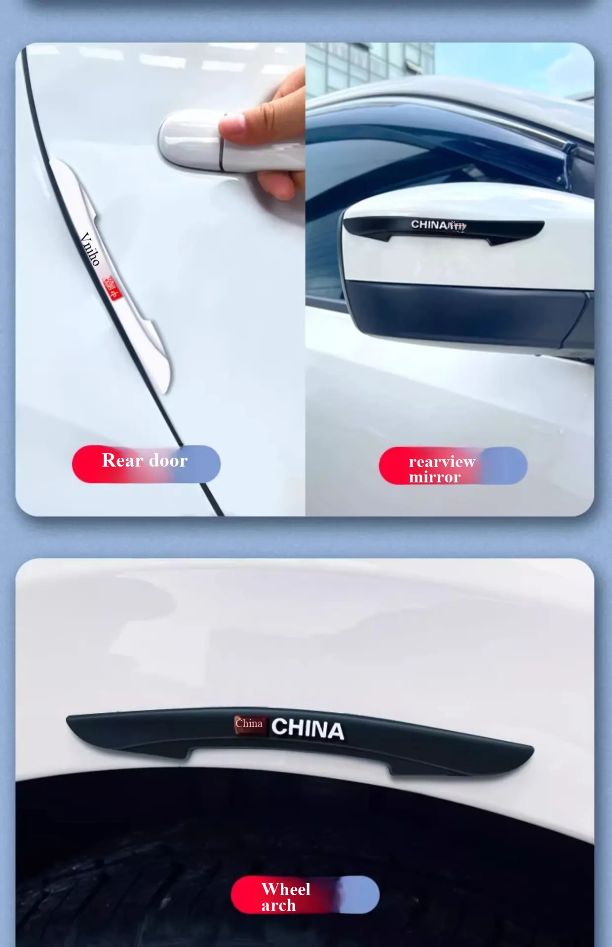 Set de benzi de protecție auto cu elasticitate înaltă - integrare între avertizare reflectorizantă și protecție fizică, compatibil cu toate tipurile de vehicule-12