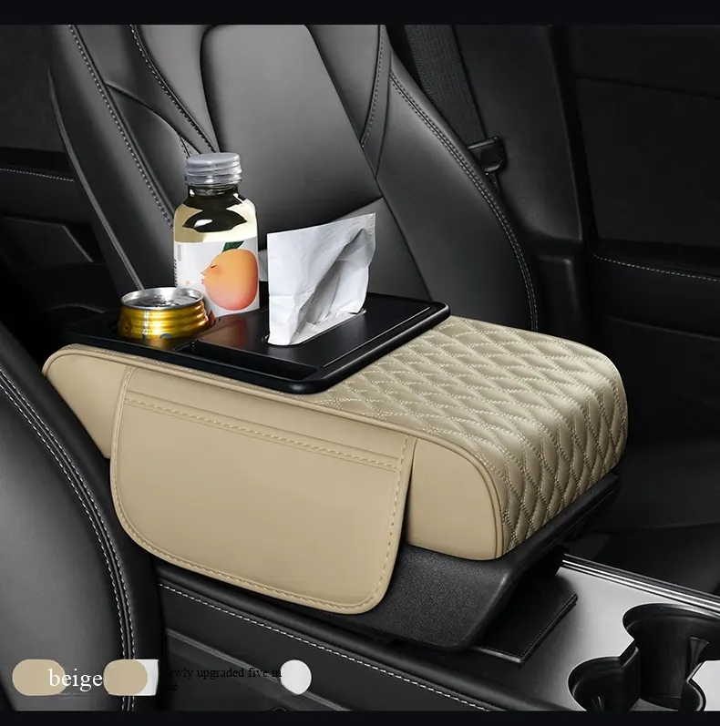 Elevación multifuncional 5 en 1 para apoyabrazos de automóvil | Sistema de soporte ergonómico y almacenamiento inteligente-20