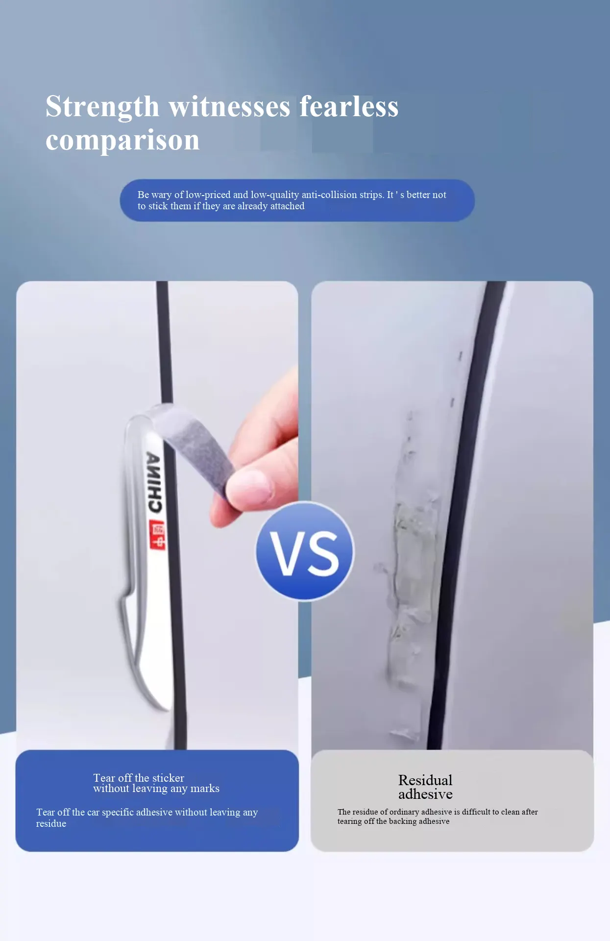 Set de benzi de protecție auto cu elasticitate înaltă - integrare între avertizare reflectorizantă și protecție fizică, compatibil cu toate tipurile de vehicule-1