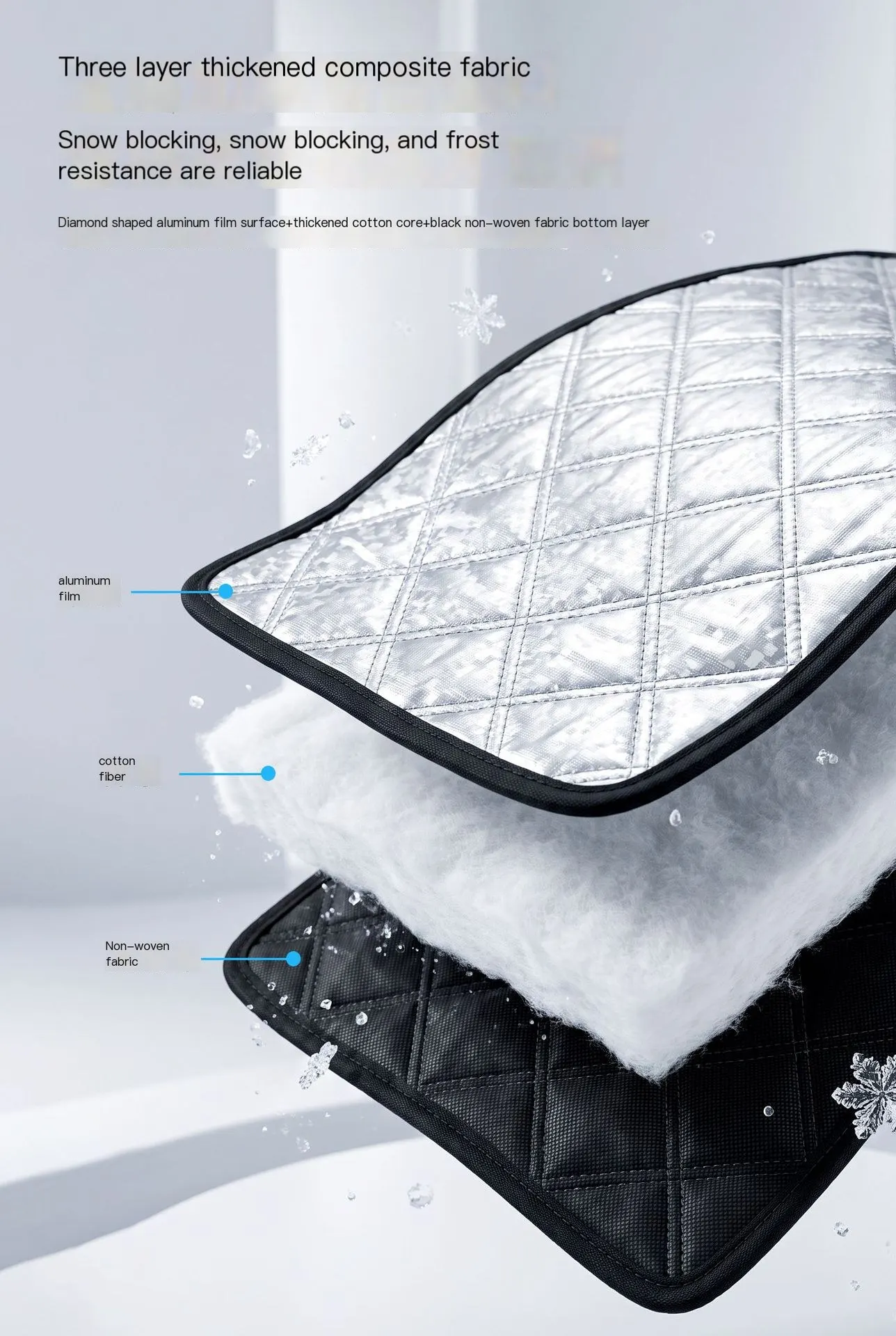Funda de neu per a autocaravanes i vehicles, protector solar per al parabrisa davanter, coberta anti-calor, para-sol per al parabrisa, funda per a vehicle, apta per a totes les estacions.-6