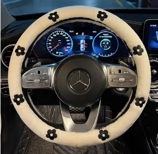 匠心手作棉麻刺绣方向盘套，奢华触感与极致防滑的完美融合