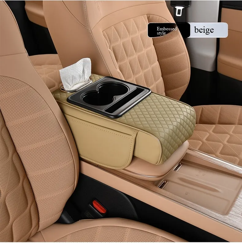 Elevación multifuncional 5 en 1 para apoyabrazos de automóvil | Sistema de soporte ergonómico y almacenamiento inteligente-29