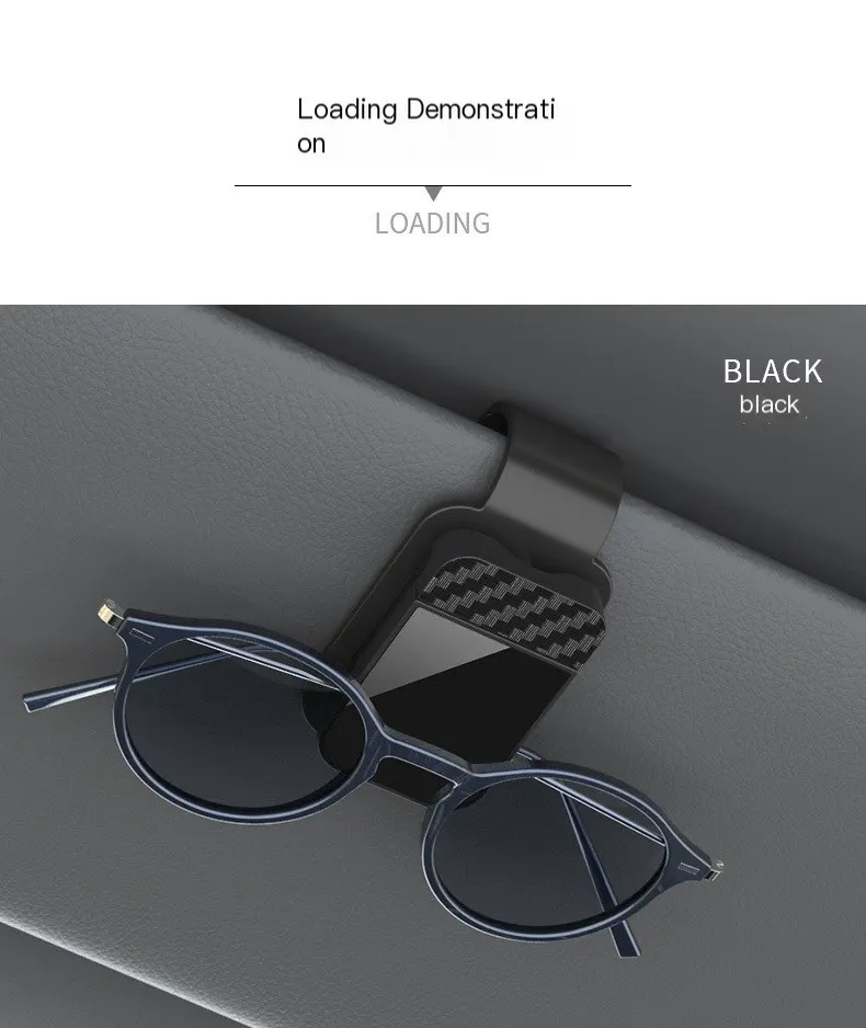Porte-lunettes de voiture multifonction, nouveau support de lunettes de soleil pour véhicule, pince à billets, rangement pour lunettes de soleil sur pare-soleil.-9