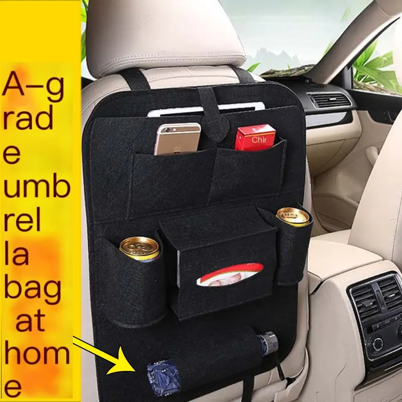 Organizador de asiento trasero para automóvil, bolsa de almacenamiento multifuncional para respaldo, colgante creativo y práctico, caja organizadora para vehículo.