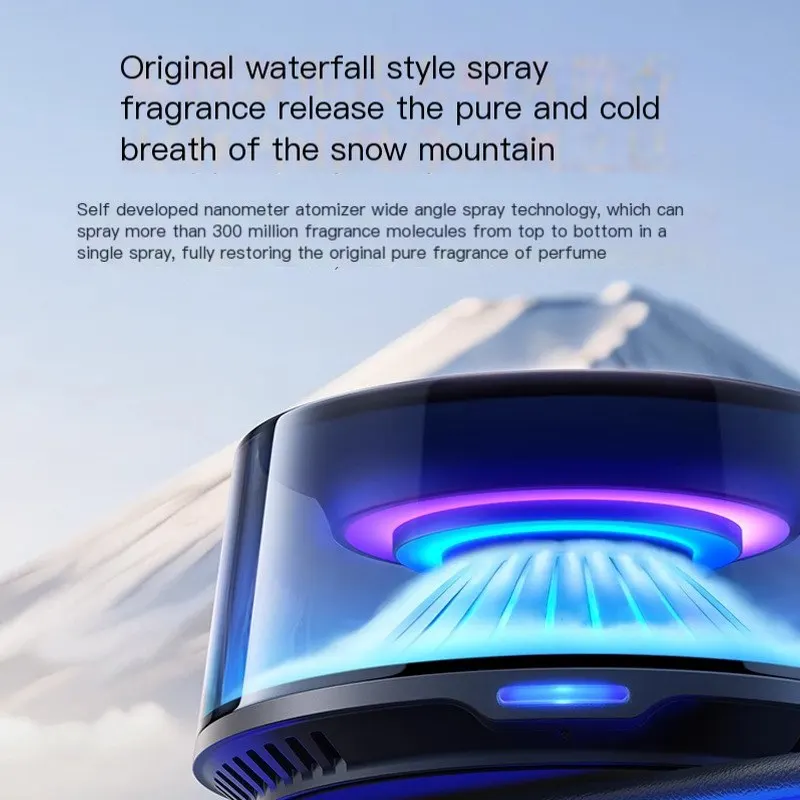 大牌同款雪山云雾景观香薰汽车香氛装饰摆件高级感富士山车载香薰