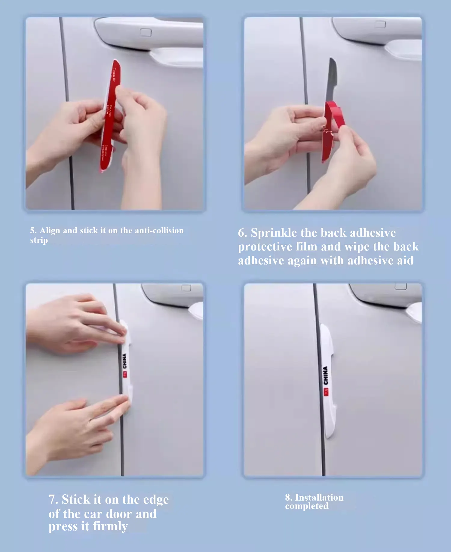 Set de benzi de protecție auto cu elasticitate înaltă - integrare între avertizare reflectorizantă și protecție fizică, compatibil cu toate tipurile de vehicule-27