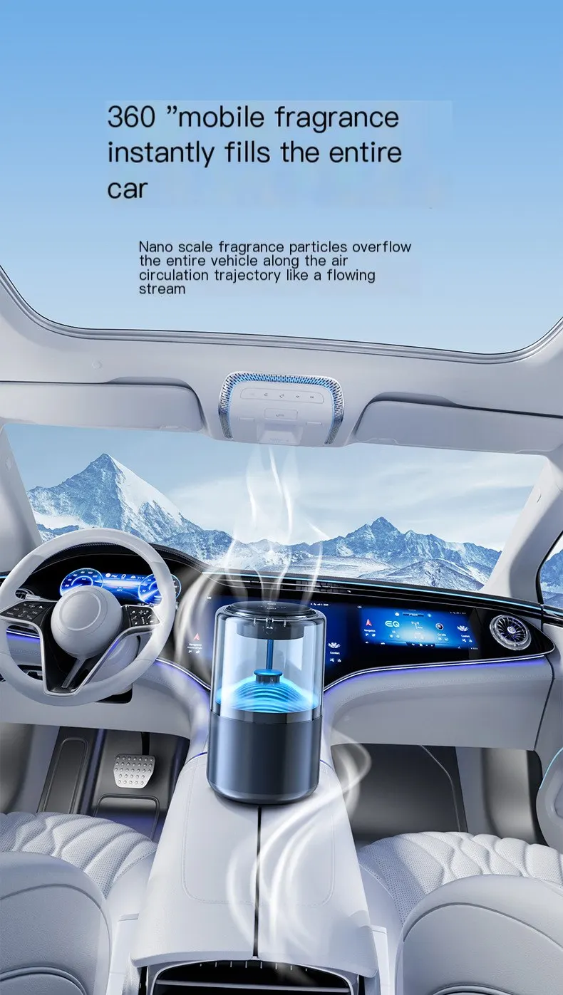 Difusor d'aromateràpia per a cotxe, model 2026, amb nebulització de llarga durada, polvorització automàtica, perfum d'automòbil de gamma alta per a ús al vehicle.-13
