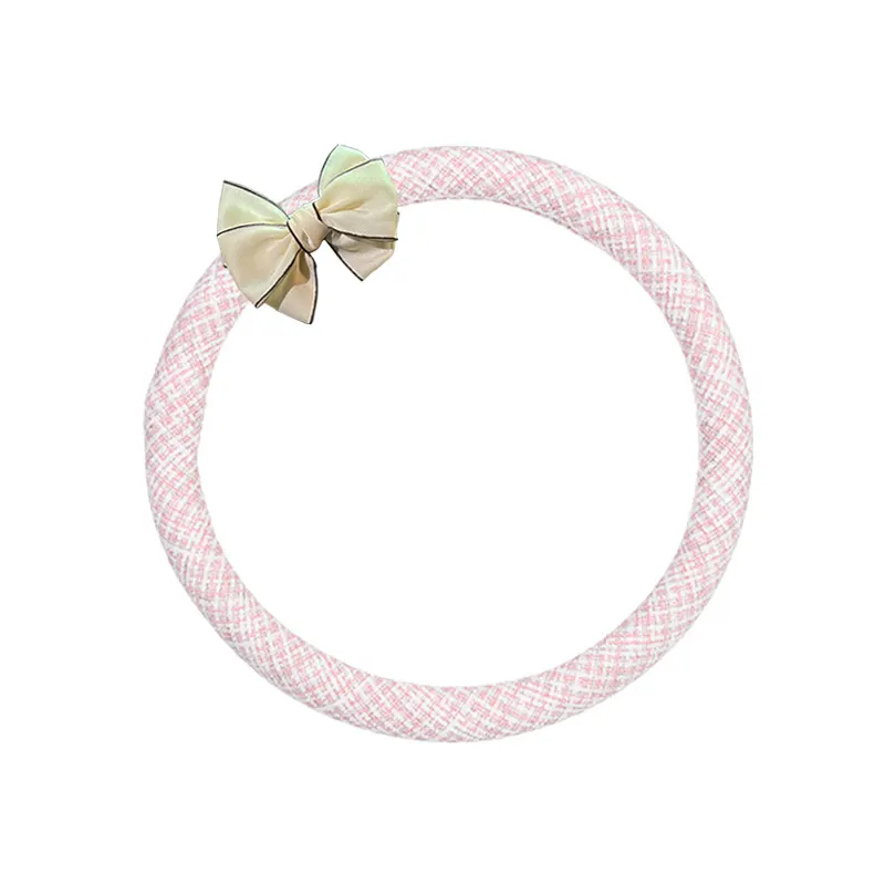 小香风蝴蝶结方向盘套，奢华通用型防滑舒适汽车内饰升级