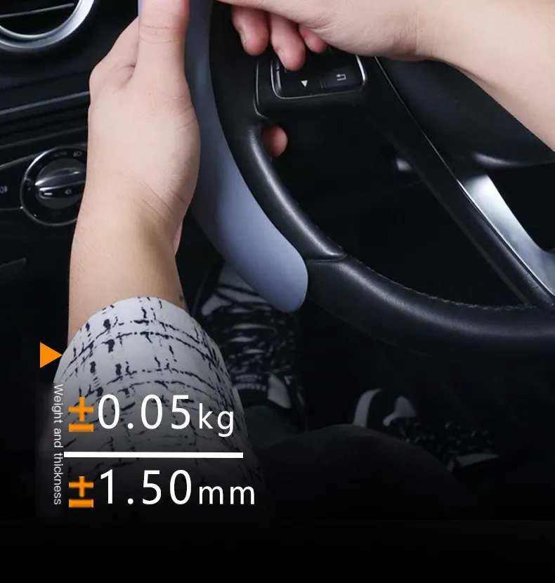 Funda de volante líquida de alta gama para automóvil, resistente al desgaste y antideslizante, apta para todas las estaciones, cubierta de volante para coche.-12