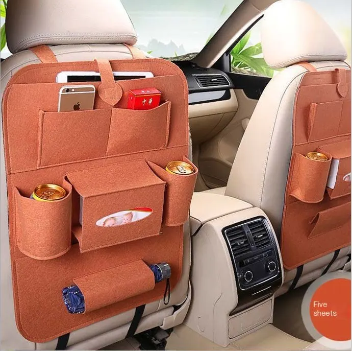 Organizador de asiento trasero para automóvil, bolsa de almacenamiento multifuncional para respaldo, colgante creativo y práctico, caja organizadora para vehículo.