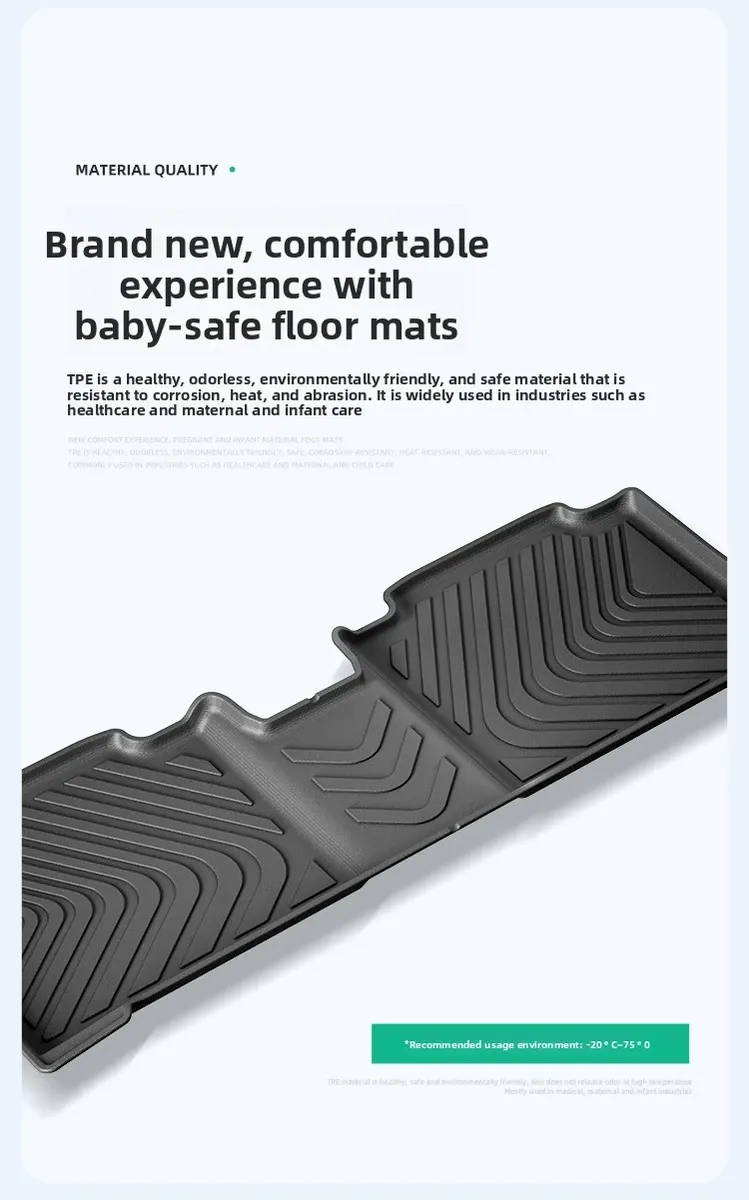 Tapis de sol de voiture en TPE, ajustement personnalisé, tapis de coffre imperméable pour SUV et berline-4