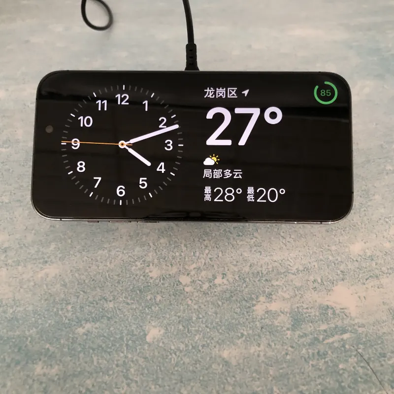Carregador sense fil magnètic circular lluminós per a cotxe, 15W, suport per a telèfon intel·ligent de càrrega ràpida, compatible amb Apple i Android.-11