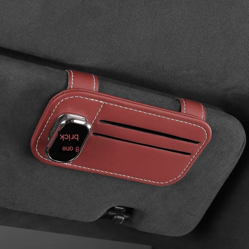Organisateur de rangement pour pare-soleil de voiture, support multifonctionnel pour lunettes, pochette de rangement pour cartes, porte-cartes, poche à billets et documents.