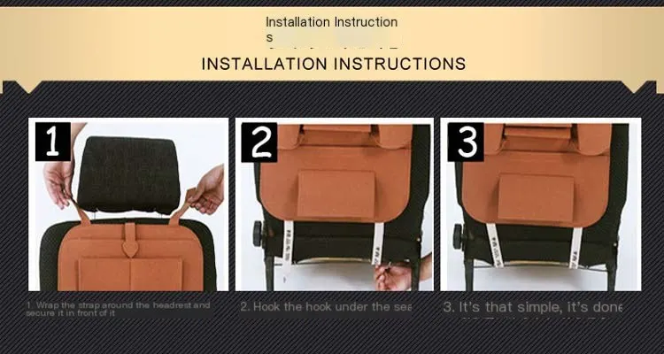 Organizador de asiento trasero para automóvil, bolsa de almacenamiento multifuncional para respaldo, colgante creativo y práctico, caja organizadora para vehículo.-23