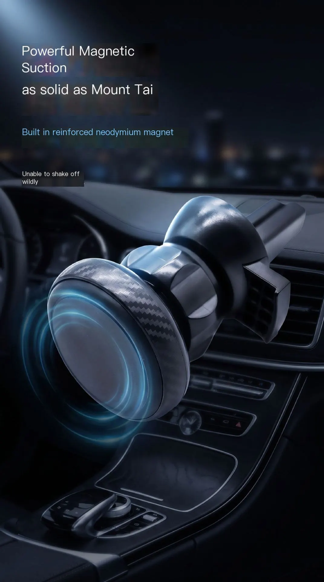 Support de téléphone magnétique pour voiture, support multifonction à rotation 360° pour bouche d'aération, support de navigation pour téléphone à aimant puissant.-6