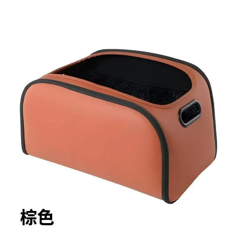 豪华纳帕纹皮革车载收纳箱 | 多功能汽车后备箱整理箱 | 源头工厂直供OEM定制