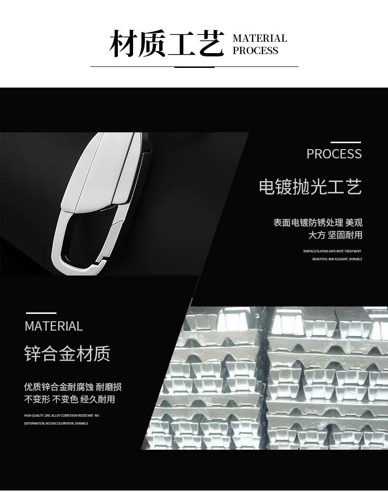 高端锌合金翻盖汽车钥匙扣 – 多品牌兼容，工厂直供批发-20