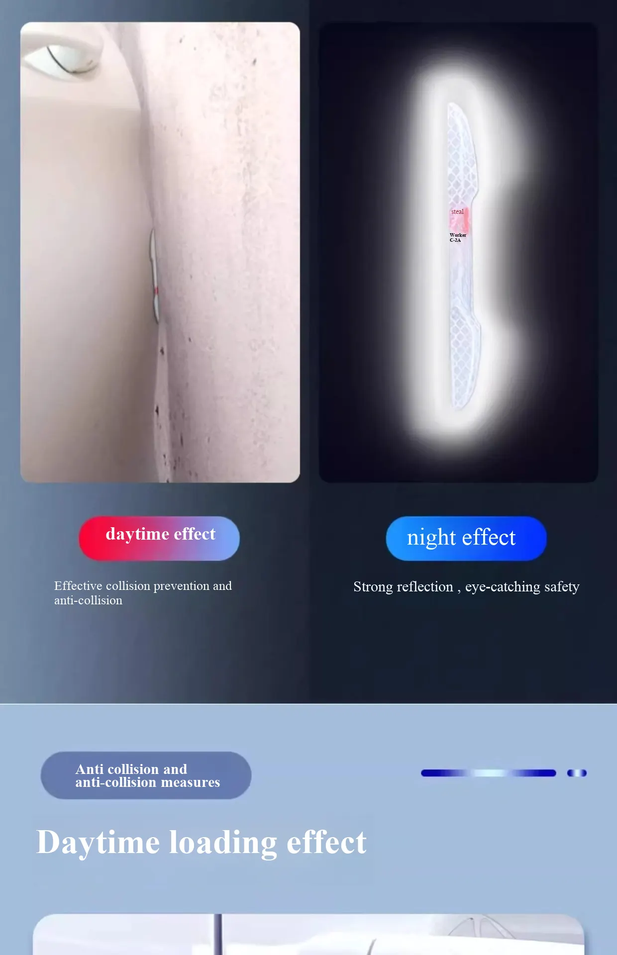 Set de benzi de protecție auto cu elasticitate înaltă - integrare între avertizare reflectorizantă și protecție fizică, compatibil cu toate tipurile de vehicule-20