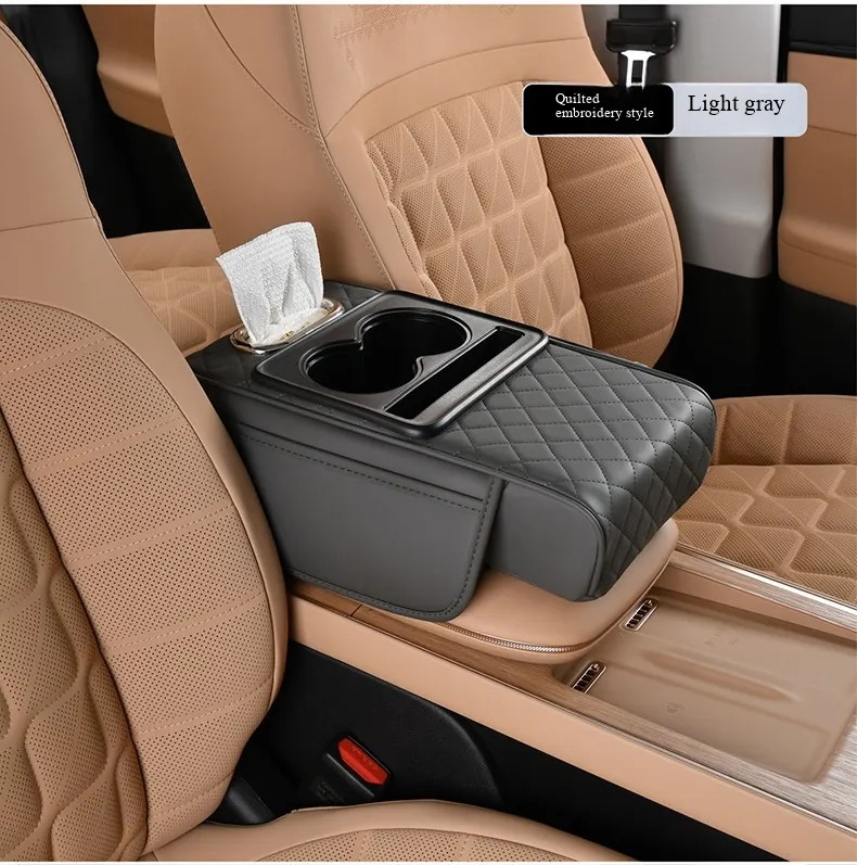 Elevación multifuncional 5 en 1 para apoyabrazos de automóvil | Sistema de soporte ergonómico y almacenamiento inteligente-26