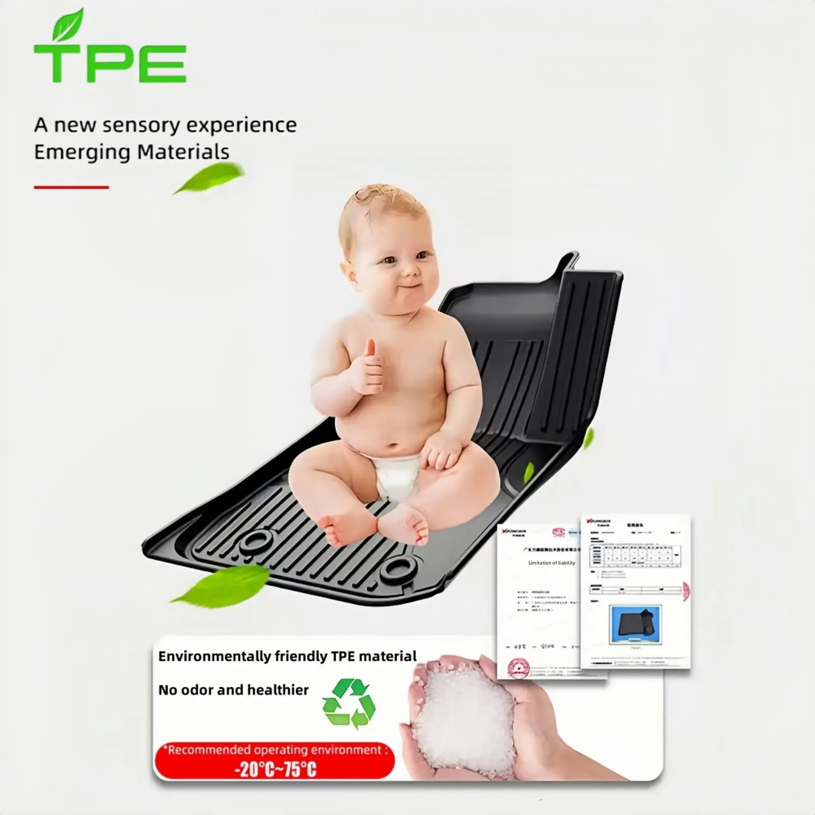 حشوة أرضية للسيارة من TPE مقاومة للماء لجميع الأجواء ومخصصة لصندوق السيارة الرياضية متعددة الاستخدامات
