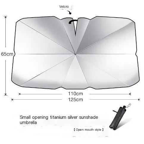 Parapluie pare-soleil pour voiture, isolant thermique et protection solaire pour pare-brise avant, pliable, tissu occultant de voiture, store pare-soleil extensible, accessoire automobile.