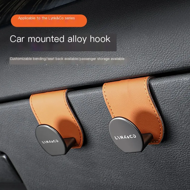 Gancho pequeño para asiento del copiloto compatible con Lynk & Co 01/02/03/05/06/09, accesorio de decoración para interiores de automóviles.