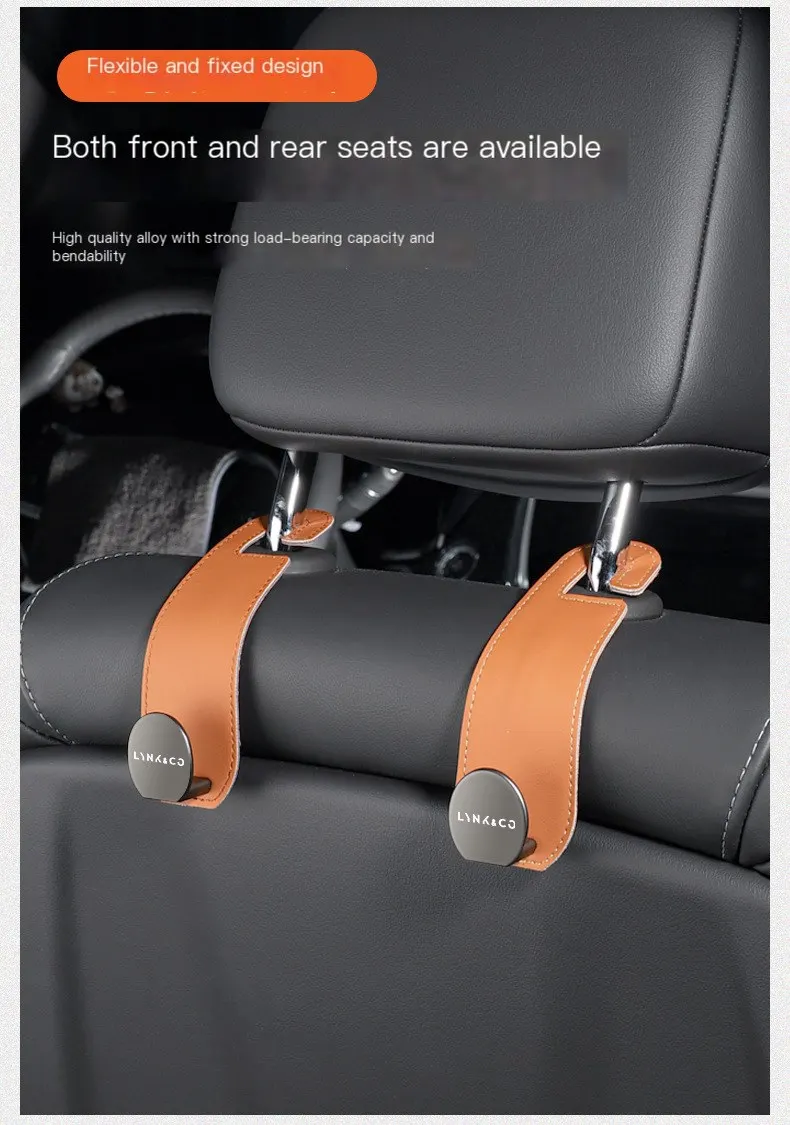 Gancho pequeño para asiento del copiloto compatible con Lynk & Co 01/02/03/05/06/09, accesorio de decoración para interiores de automóviles.-5