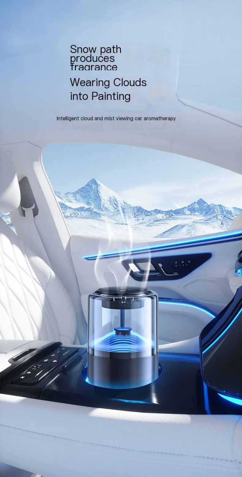 Difusor d'aromateràpia per a cotxe, model 2026, amb nebulització de llarga durada, polvorització automàtica, perfum d'automòbil de gamma alta per a ús al vehicle.-4