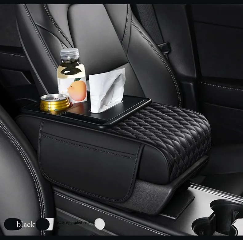 Elevación multifuncional 5 en 1 para apoyabrazos de automóvil | Sistema de soporte ergonómico y almacenamiento inteligente-17