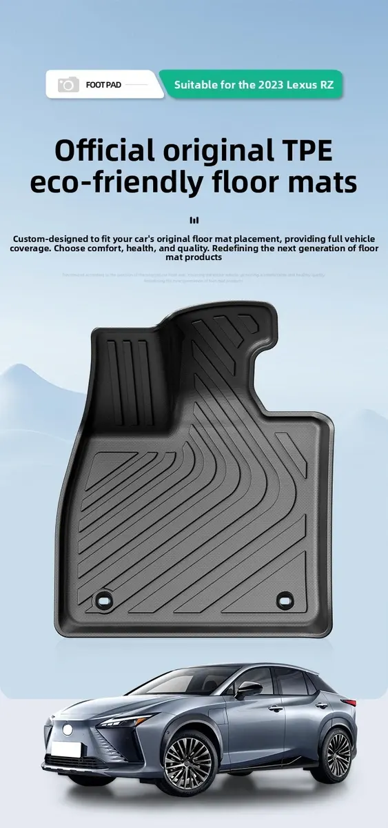 Tapis de sol de voiture en TPE, ajustement personnalisé, tapis de coffre imperméable pour SUV et berline-1