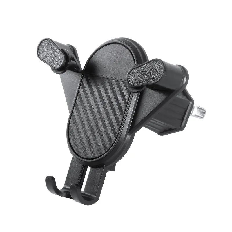 Soporte para teléfono móvil de automóvil, nuevo modelo, accesorios para vehículos, soporte de gravedad para salida de aire, navegación, soporte de doble gancho para navegación de automóvil.
