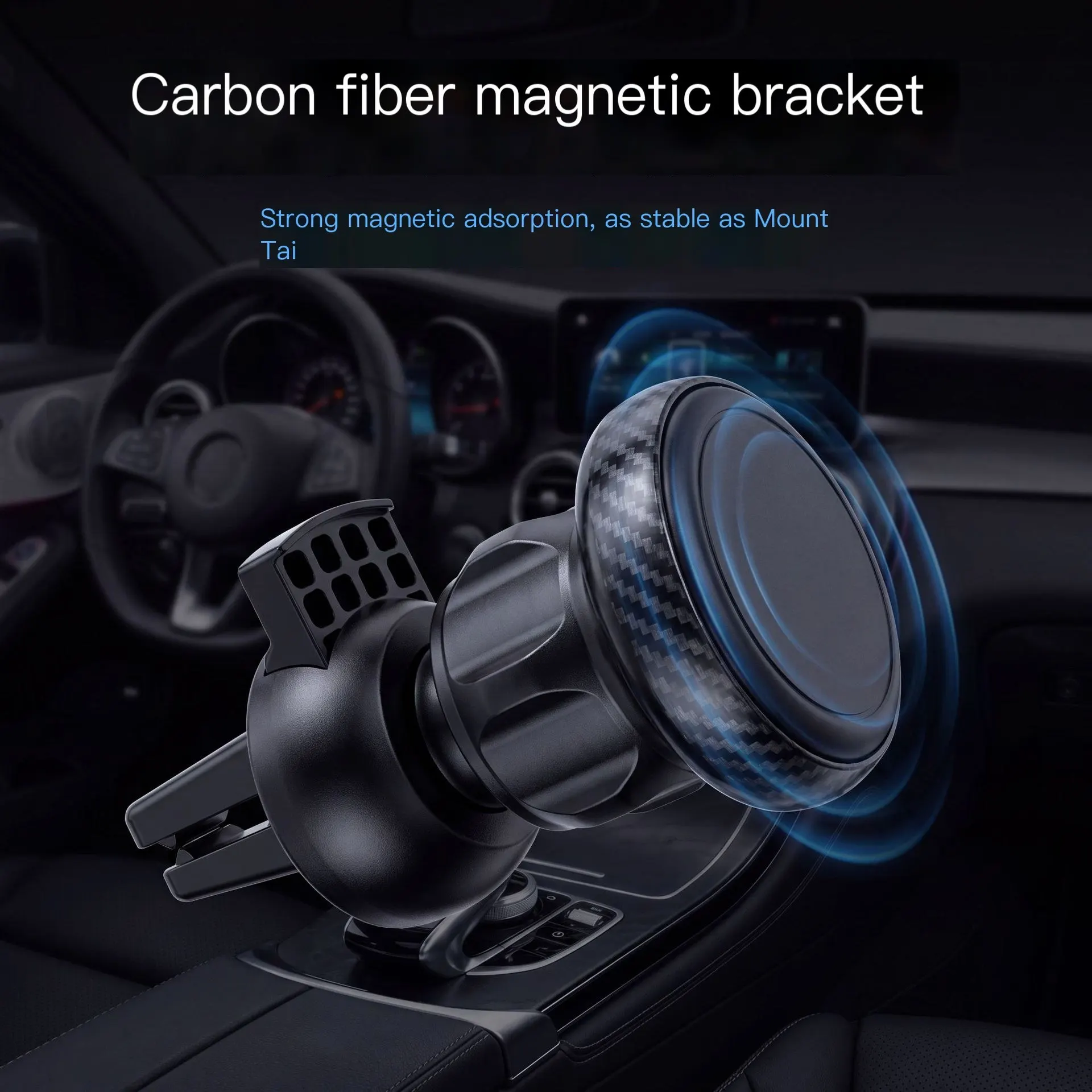 Soporte magnético para teléfono en el auto, soporte multifuncional para salida de aire con rotación de 360 grados y imán fuerte, soporte de navegación para teléfono.