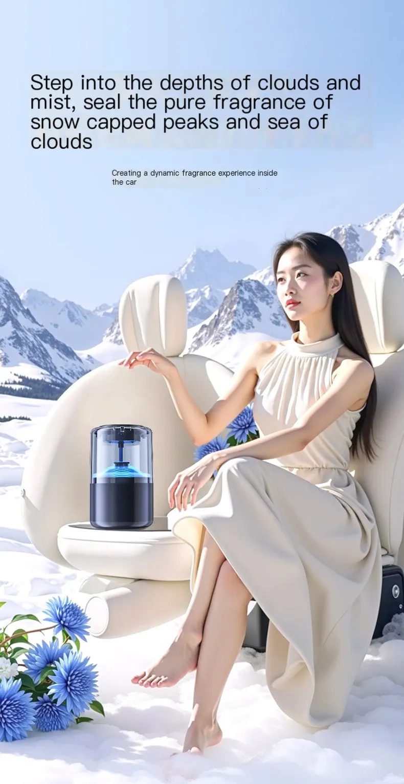 2025新款智能云雾奇观车载香薰机高级感女士汽车内用香薰自动喷雾-2