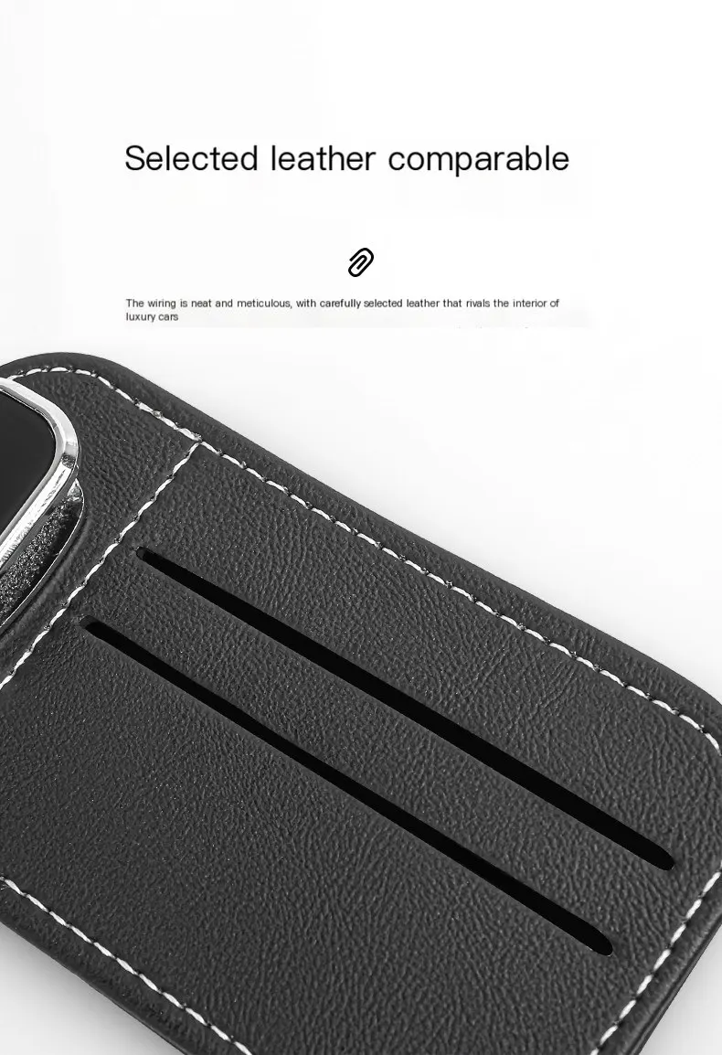 Organisateur de rangement pour pare-soleil de voiture, support multifonctionnel pour lunettes, pochette de rangement pour cartes, porte-cartes, poche à tickets et documents.-3