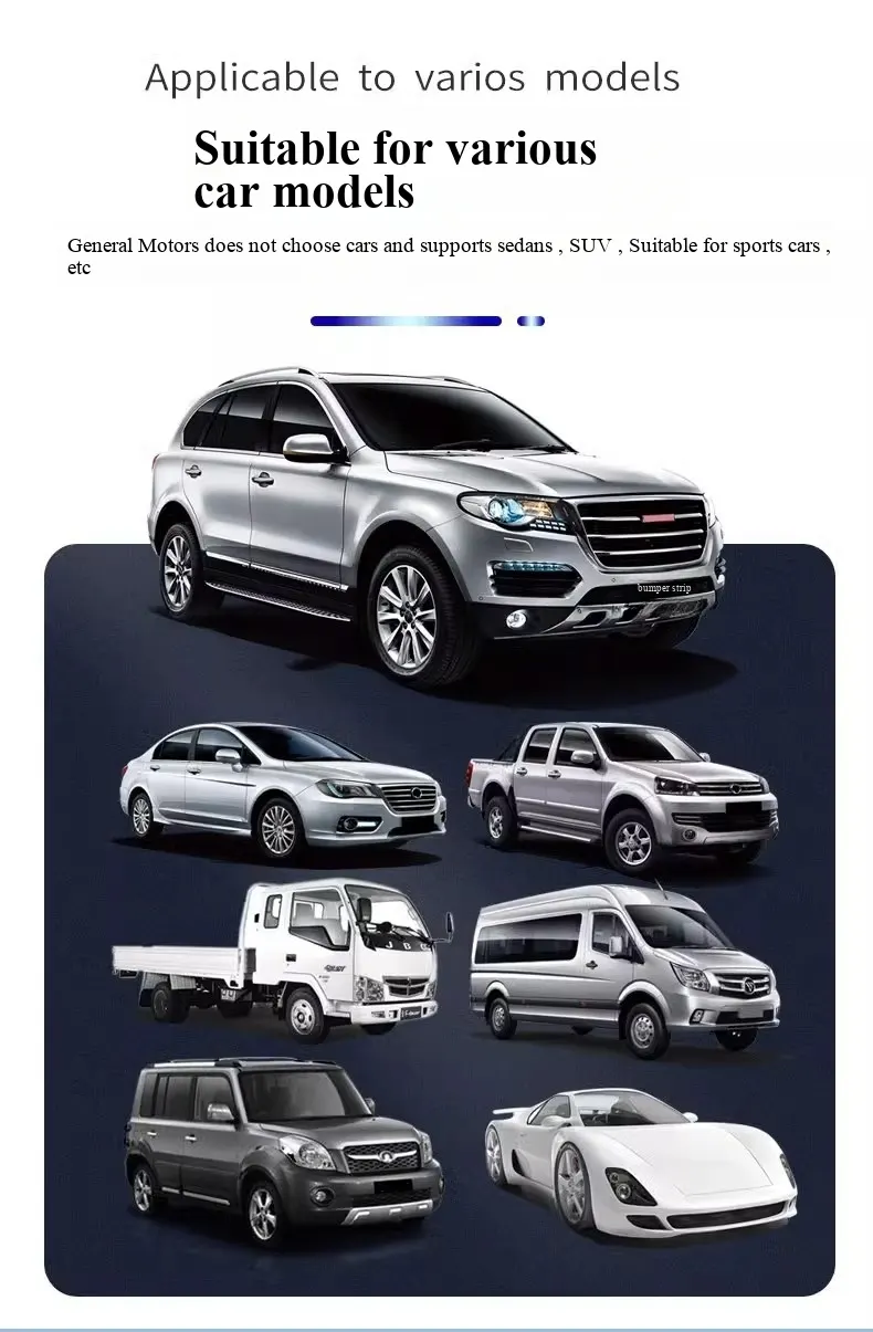 Set de benzi de protecție auto cu elasticitate înaltă - integrare între avertizare reflectorizantă și protecție fizică, compatibil cu toate tipurile de vehicule-17