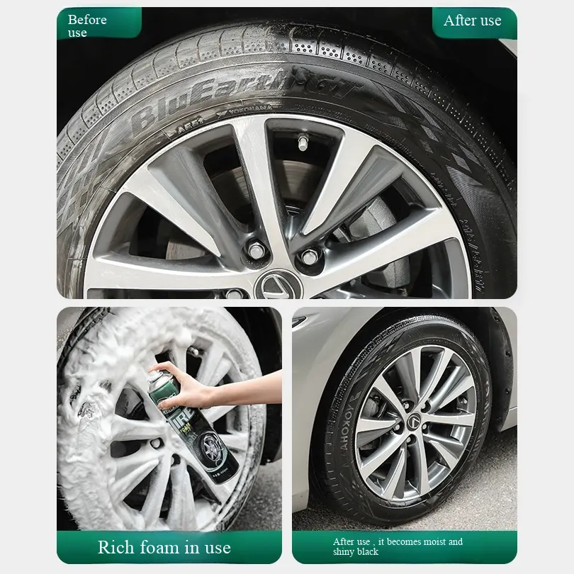 Royal Card Tire Foam Shine: Ultimate Black Shine, Professional Protection