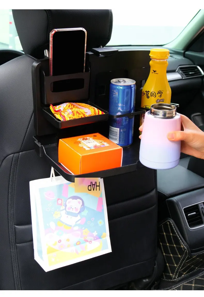 车载电脑桌 折叠餐桌汽车后座饭桌后排车上吃饭神器车用汽车餐盘-13