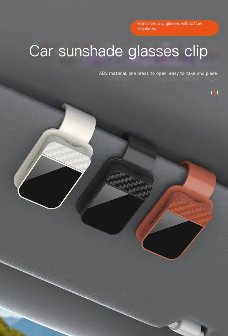 Porte-lunettes de voiture multifonction, nouveau support de lunettes de soleil pour véhicule, pince à billets, rangement pour lunettes de soleil sur pare-soleil.-1