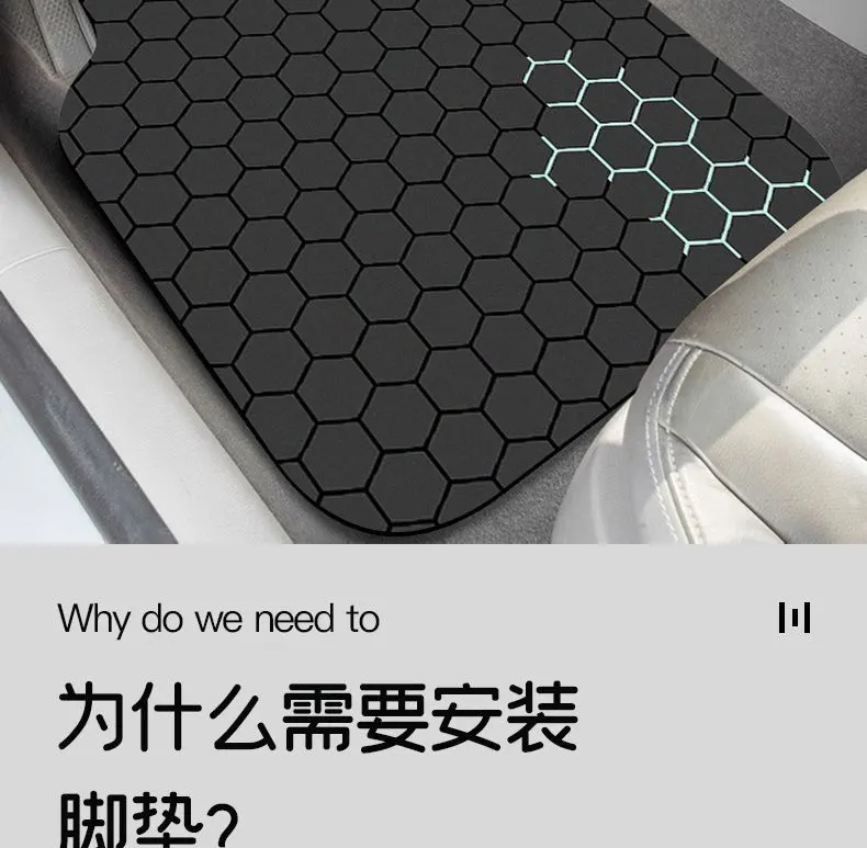 New Technology Car Floor Mats, Universal for Car Interior, Water-Absorbent, Wear-Resistant, Dirt-Resistant Floor Mats Full Set Decoration Car Mats for Vehicle Use.-1