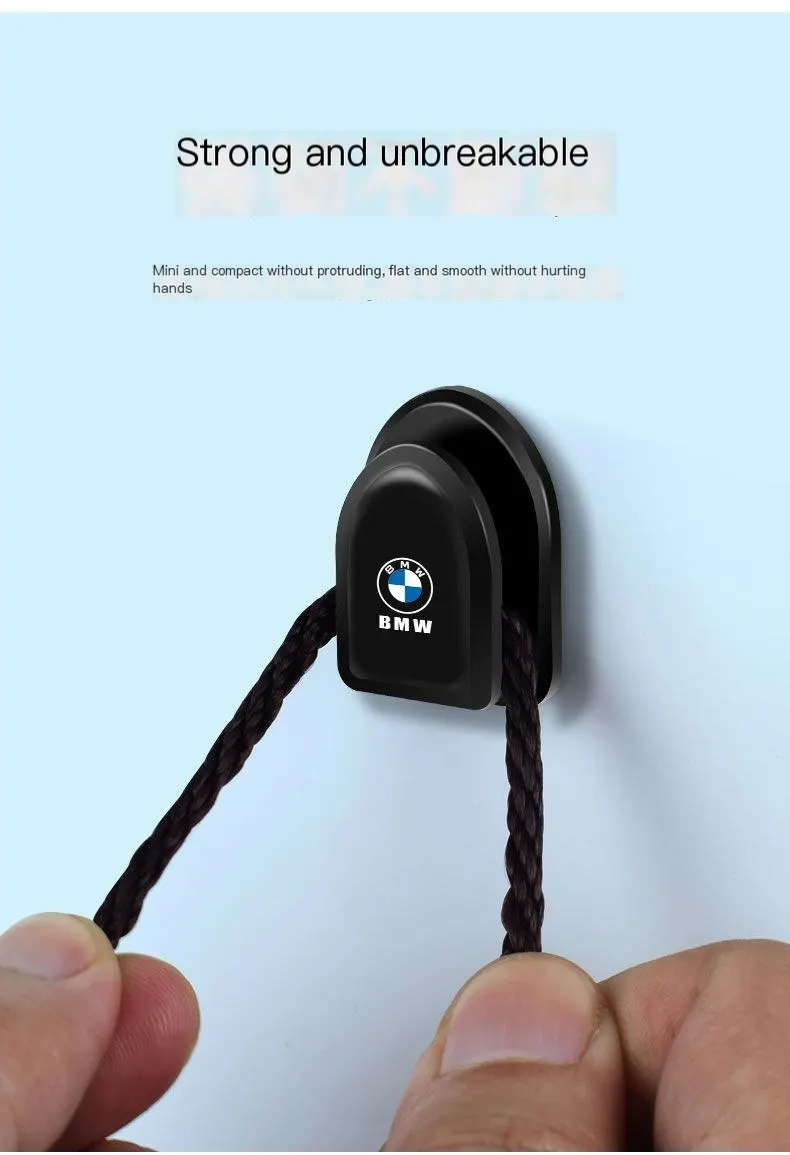 Ganxo per a vehicle, ganxo adhesiu per a l'interior del cotxe, ganxo invisible de doble ús per a cotxe familiar, article de multifunció per a emmagatzematge complet.-7