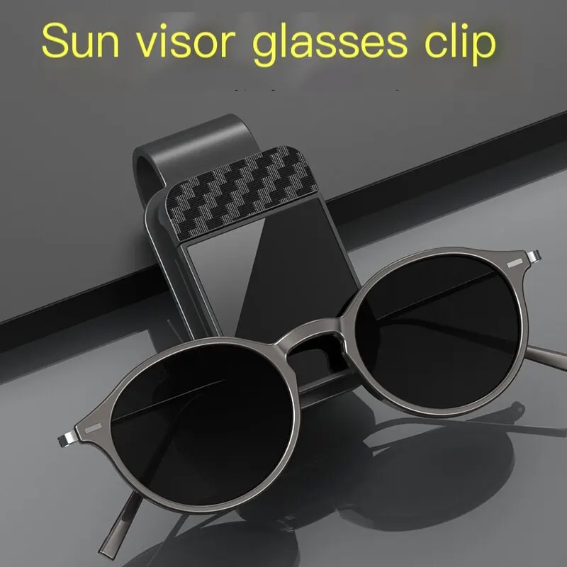Porte-lunettes de voiture multifonction, nouveau support de lunettes de soleil pour véhicule, pince à billets, rangement pour lunettes de soleil sur pare-soleil.