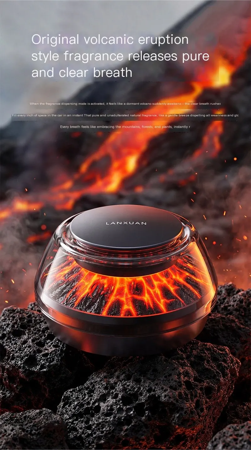 موزّع عطر السيارة الجديد لعام 2026 بتصميم بركاني ضبابي للمناظر الطبيعية، عطر يدوم طويلاً برائحة فاخرة، قطعة ديكور داخلية للسيارة.-3