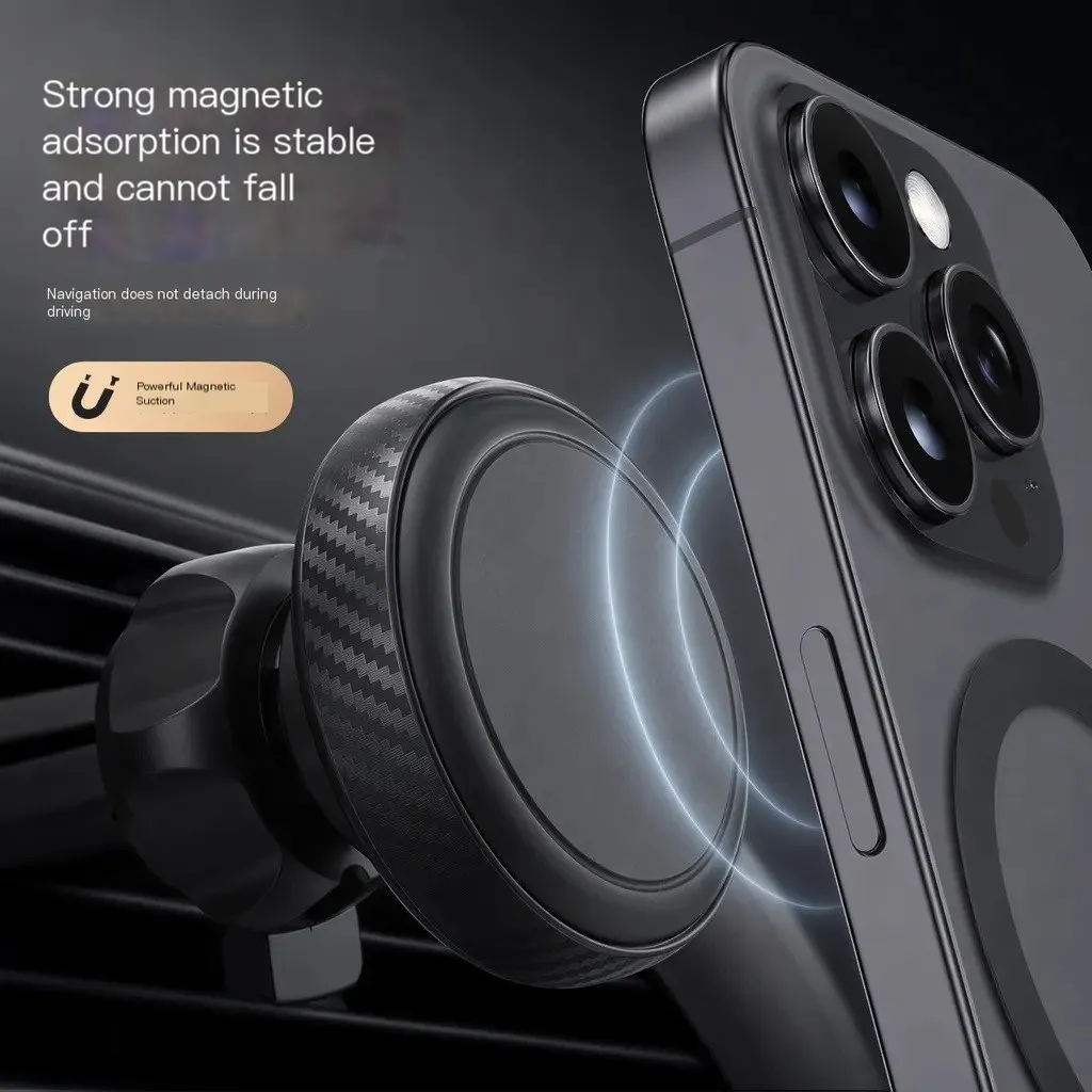 Support téléphonique magnétique pour voiture, support multifonctionnel à fixation sur bouche d'aération avec rotation à 360°, support de navigation pour téléphone.