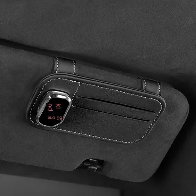 Monture de lunettes + porte-cartes [Noir affaires] personnalisable avec logo de voiture