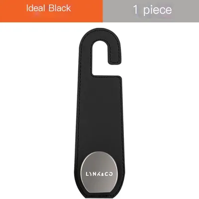 Soporte de un solo gancho para asiento del copiloto (Lynk & Co) negro, paquete de 1 unidad
