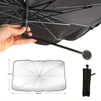 【Pliage】Épaissi【Porte-parapluies en fer】Titane argenté, grande taille